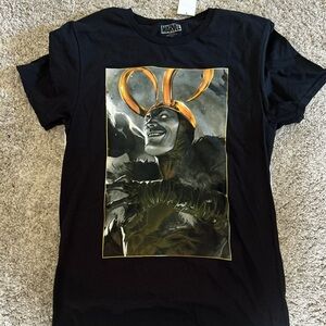 Marvel Comics Loki Golden Horns Men's T-shirt Size Small, New with Tags